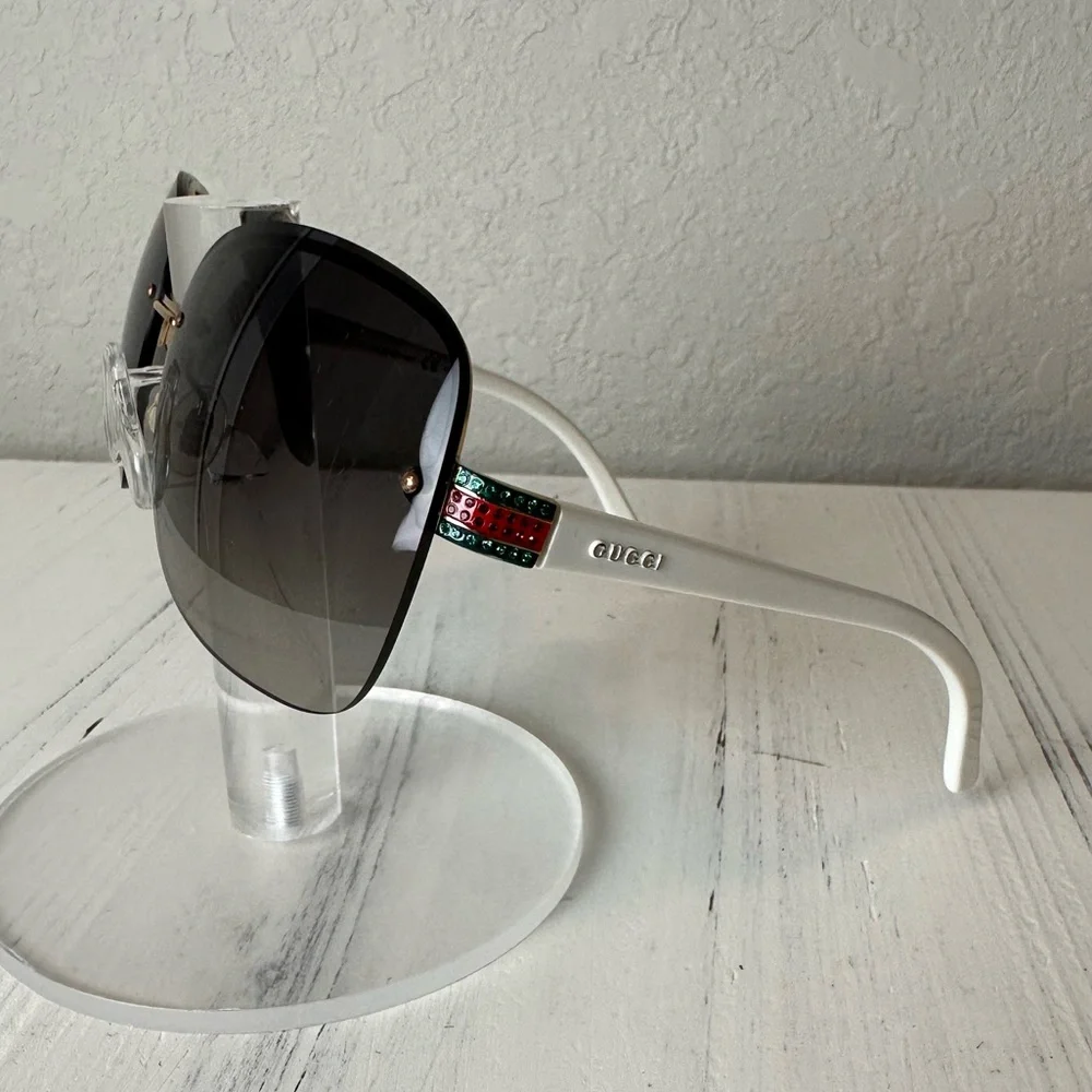 Gucci Rhinestone Sherry Line Rimless Sunglasses - Picture 6 of 10